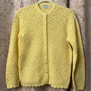 Women’s vintage sweater by British Vogue.  Buttery yellow. Unsure of size S or M